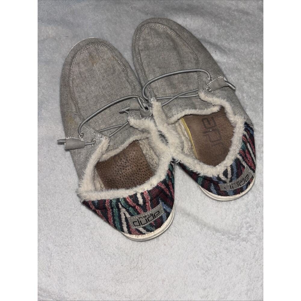 Hey Dude Women's Wendy Funk Wool Beige Sz 8 Slip On Shoe Size Sneaker